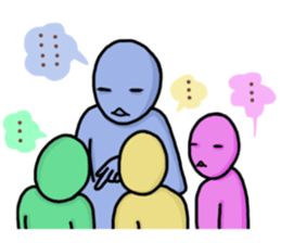 Sticker of Colorful Stick figure sticker #13925884