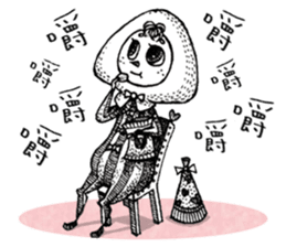 Big Wolve do not eat me! characters sticker #13927600