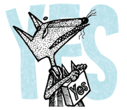 Big Wolve do not eat me! characters sticker #13927616