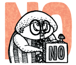 Big Wolve do not eat me! characters sticker #13927626