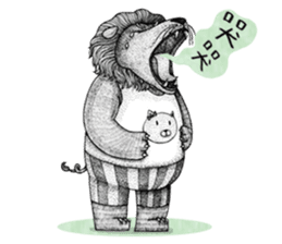 Big Wolve do not eat me! characters sticker #13927629