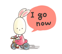 Cute bear and rabbit 9 by Torataro sticker #13928254