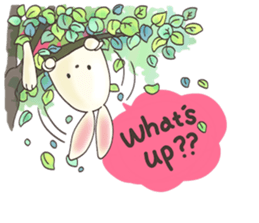 Cute bear and rabbit 9 by Torataro sticker #13928259