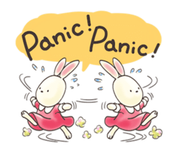Cute bear and rabbit 9 by Torataro sticker #13928260
