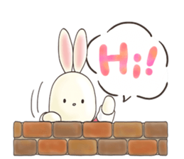 Cute bear and rabbit 9 by Torataro sticker #13928263