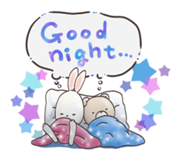 Cute bear and rabbit 9 by Torataro sticker #13928265