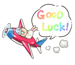 Cute bear and rabbit 9 by Torataro sticker #13928268