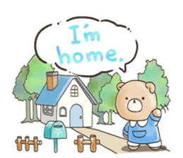 Cute bear and rabbit 9 by Torataro sticker #13928269