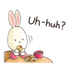 Cute bear and rabbit 9 by Torataro sticker #13928278