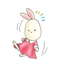 Cute bear and rabbit 9 by Torataro sticker #13928279