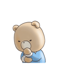 Cute bear and rabbit 9 by Torataro sticker #13928285