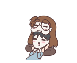 This is my boyfriend & girlfriend dukdik sticker #13929541