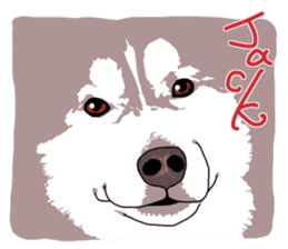 husky dog stamp sticker #13930397