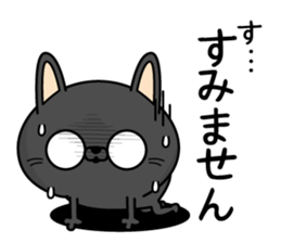 Black cat of everyday conversation2 sticker #13930564