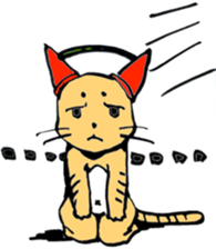 Suet phone cat Sticker sticker #13931391