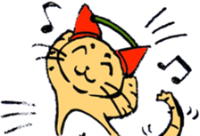 Suet phone cat Sticker sticker #13931395