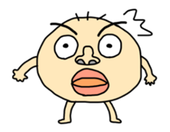 bean man is funny animation sticker #13931484