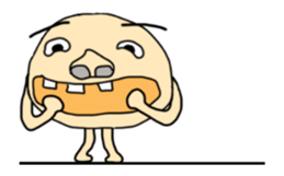 bean man is funny animation sticker #13931489