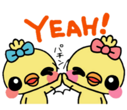 ribbon chick3 sticker #13934455