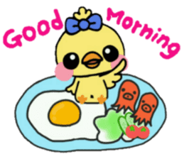 ribbon chick3 sticker #13934473