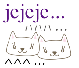 Cute cats(Japanese&Spanish)2 sticker #13935026
