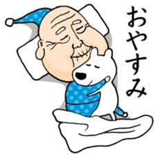 An old man and dog sticker #13935081
