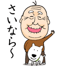 An old man and dog sticker #13935085