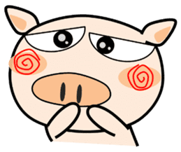 Cute pig everyday sticker #13936408