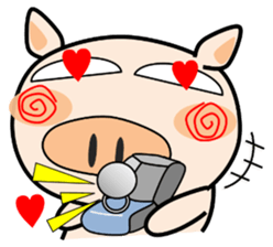 Cute pig everyday sticker #13936412