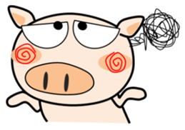 Cute pig everyday sticker #13936425