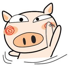 Cute pig everyday sticker #13936426