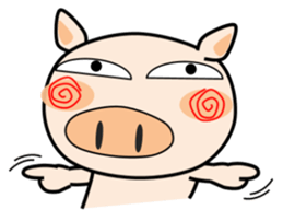Cute pig everyday sticker #13936427