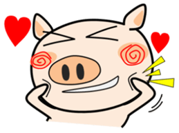 Cute pig everyday sticker #13936428