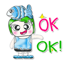 Mr. Tama and fish. ^_^ sticker #13936438