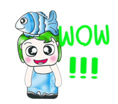 Mr. Tama and fish. ^_^ sticker #13936439