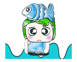 Mr. Tama and fish. ^_^ sticker #13936440