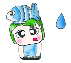 Mr. Tama and fish. ^_^ sticker #13936441