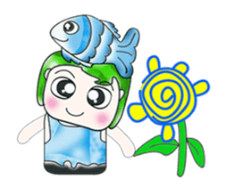 Mr. Tama and fish. ^_^ sticker #13936442