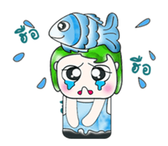 Mr. Tama and fish. ^_^ sticker #13936443