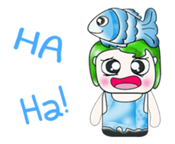 Mr. Tama and fish. ^_^ sticker #13936445