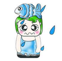 Mr. Tama and fish. ^_^ sticker #13936449