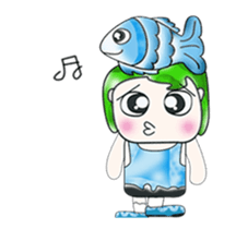 Mr. Tama and fish. ^_^ sticker #13936453