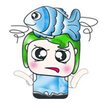 Mr. Tama and fish. ^_^ sticker #13936455