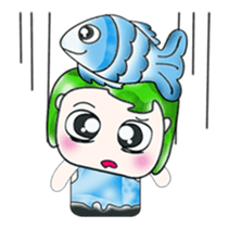 Mr. Tama and fish. ^_^ sticker #13936457