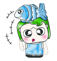 Mr. Tama and fish. ^_^ sticker #13936459