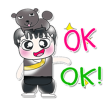 Mr. Tomura and dog. ^_^ sticker #13936726