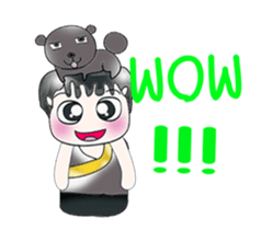 Mr. Tomura and dog. ^_^ sticker #13936727