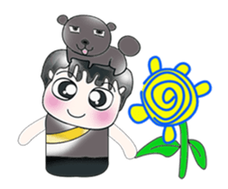 Mr. Tomura and dog. ^_^ sticker #13936730