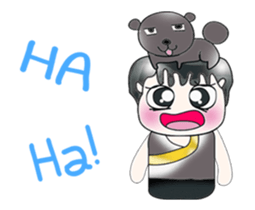 Mr. Tomura and dog. ^_^ sticker #13936733