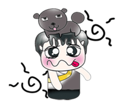 Mr. Tomura and dog. ^_^ sticker #13936734